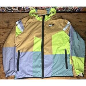 Nike Windrunner Wild Run Running Jacket CK0683-424 Men’s Lrg Colorblock Patch